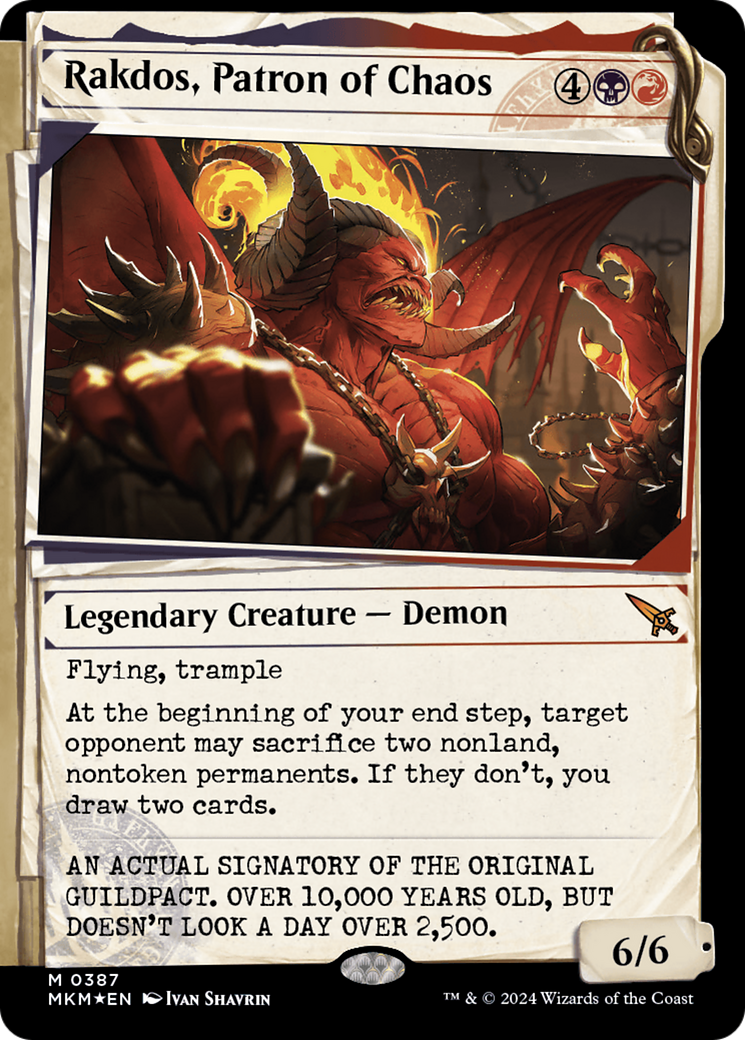 Rakdos, Patron of Chaos (Showcase) (Invisible Ink) [Murders at Karlov Manor] | Impulse Games and Hobbies