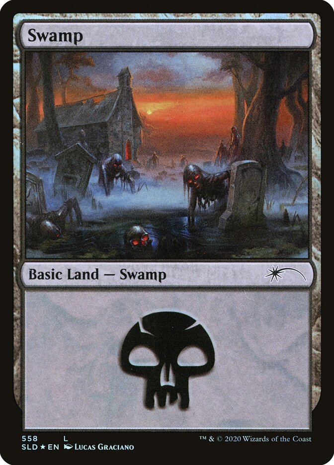 Swamp (Reanimated) (558) [Secret Lair Drop Promos] | Impulse Games and Hobbies