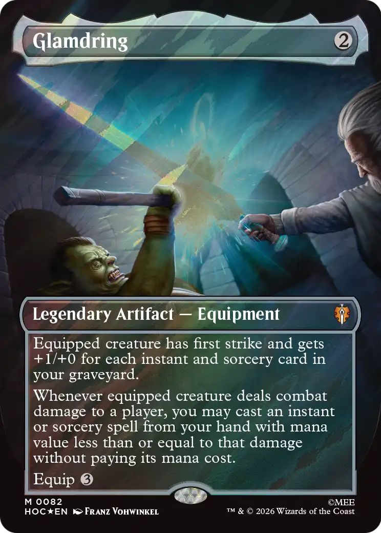 Glamdring (Borderless) (Surge Foil) [The Hobbit: Eternal-Legal] | Impulse Games and Hobbies
