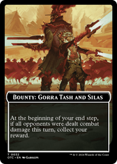 Bounty: Gorra Tash and Silas // Bounty Rules Double-Sided Token [Outlaws of Thunder Junction Commander Tokens] | Impulse Games and Hobbies