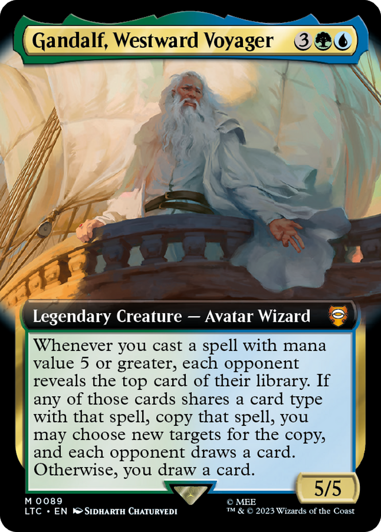 Gandalf, Westward Voyager (Extended Art) [The Lord of the Rings: Tales of Middle-Earth Commander] | Impulse Games and Hobbies