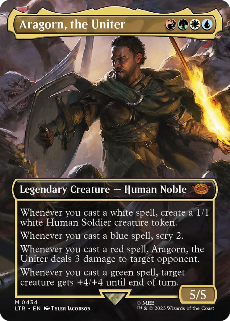 Aragorn, the Uniter (Borderless Alternate Art) [The Lord of the Rings: Tales of Middle-Earth] | Impulse Games and Hobbies