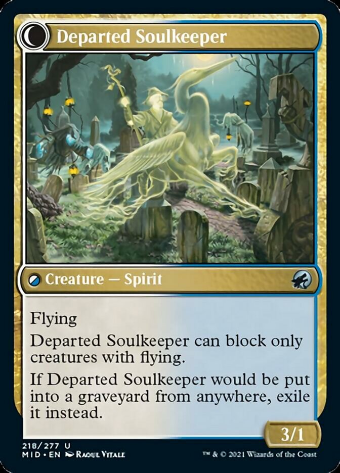 Devoted Grafkeeper // Departed Soulkeeper [Innistrad: Midnight Hunt] | Impulse Games and Hobbies