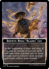 Bounty: Rissa "Blades" Lee // Bounty Rules Double-Sided Token [Outlaws of Thunder Junction Commander Tokens] | Impulse Games and Hobbies