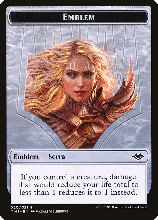 Shapeshifter (001) // Serra the Benevolent Emblem (020) Double-Sided Token [Modern Horizons Tokens] | Impulse Games and Hobbies
