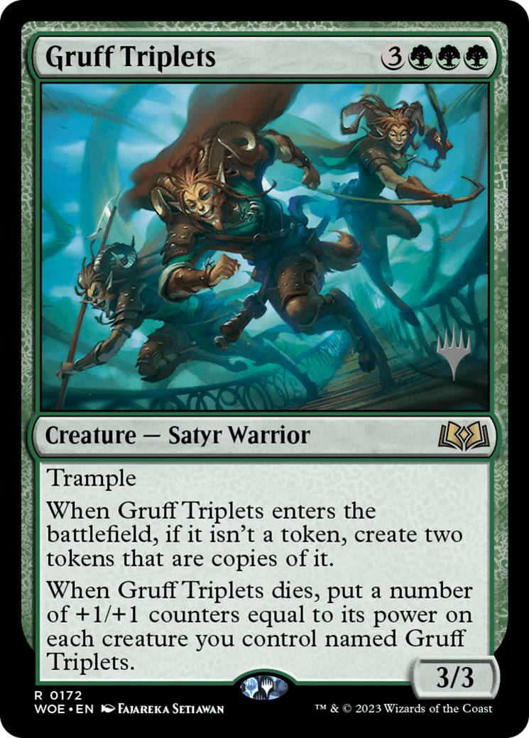 Gruff Triplets (Promo Pack) [Wilds of Eldraine Promos] | Impulse Games and Hobbies