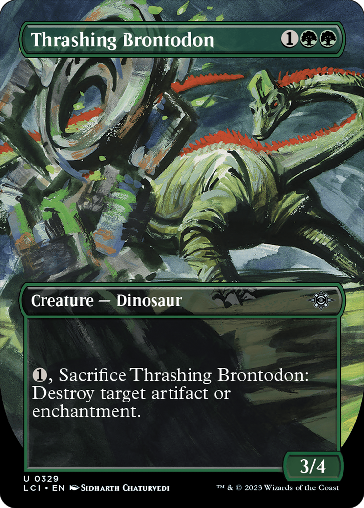 Thrashing Brontodon (Borderless) [The Lost Caverns of Ixalan] | Impulse Games and Hobbies