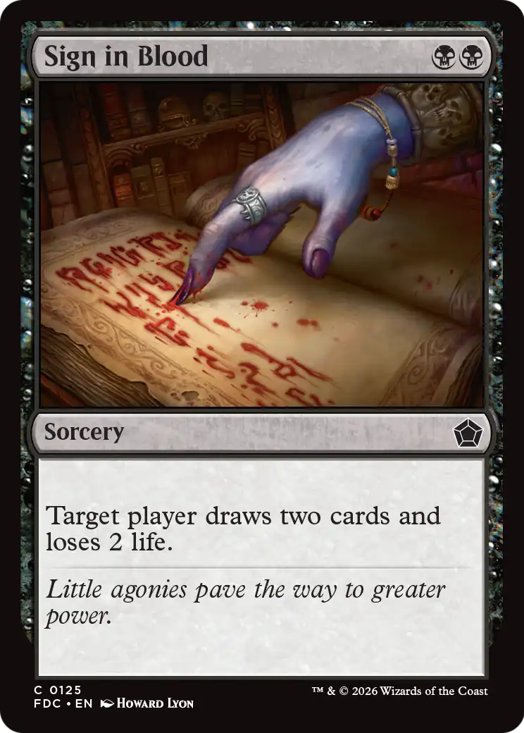 Sign in Blood [Foundations Commander] | Impulse Games and Hobbies