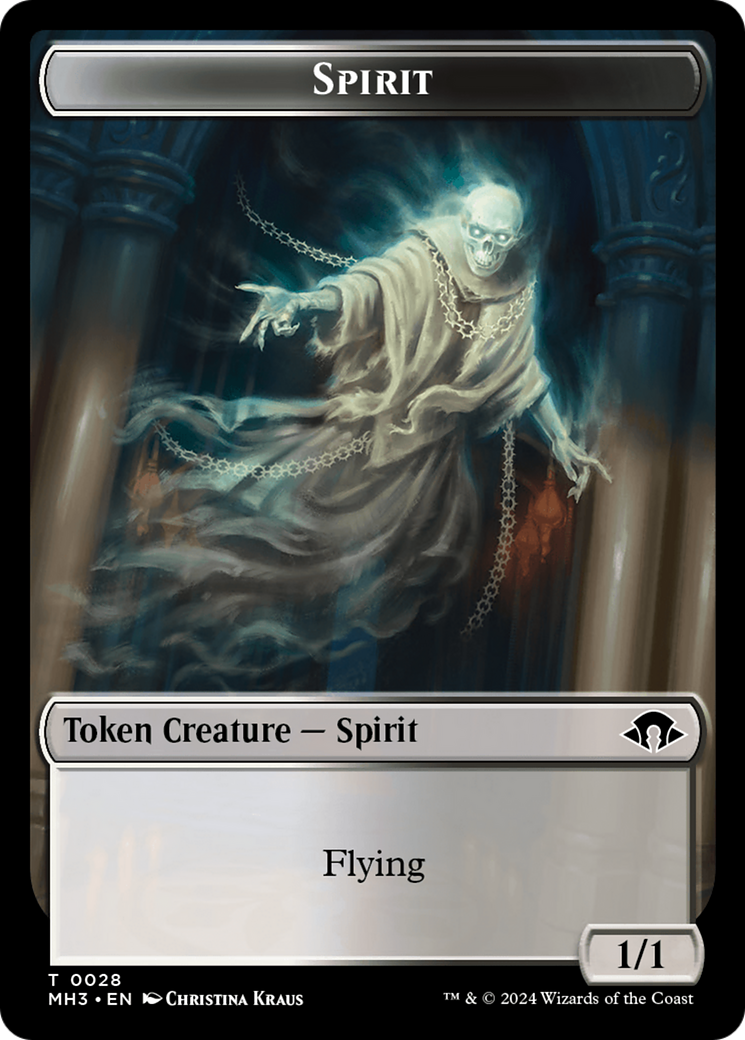 Eldrazi Spawn // Spirit (0028) Double-Sided Token [Modern Horizons 3 Tokens] | Impulse Games and Hobbies