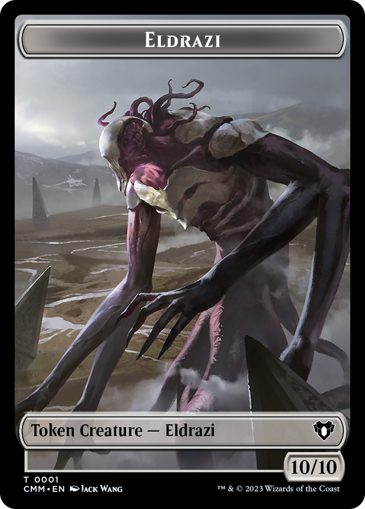 Eldrazi // Knight Double-Sided Token [Commander Masters Tokens] | Impulse Games and Hobbies