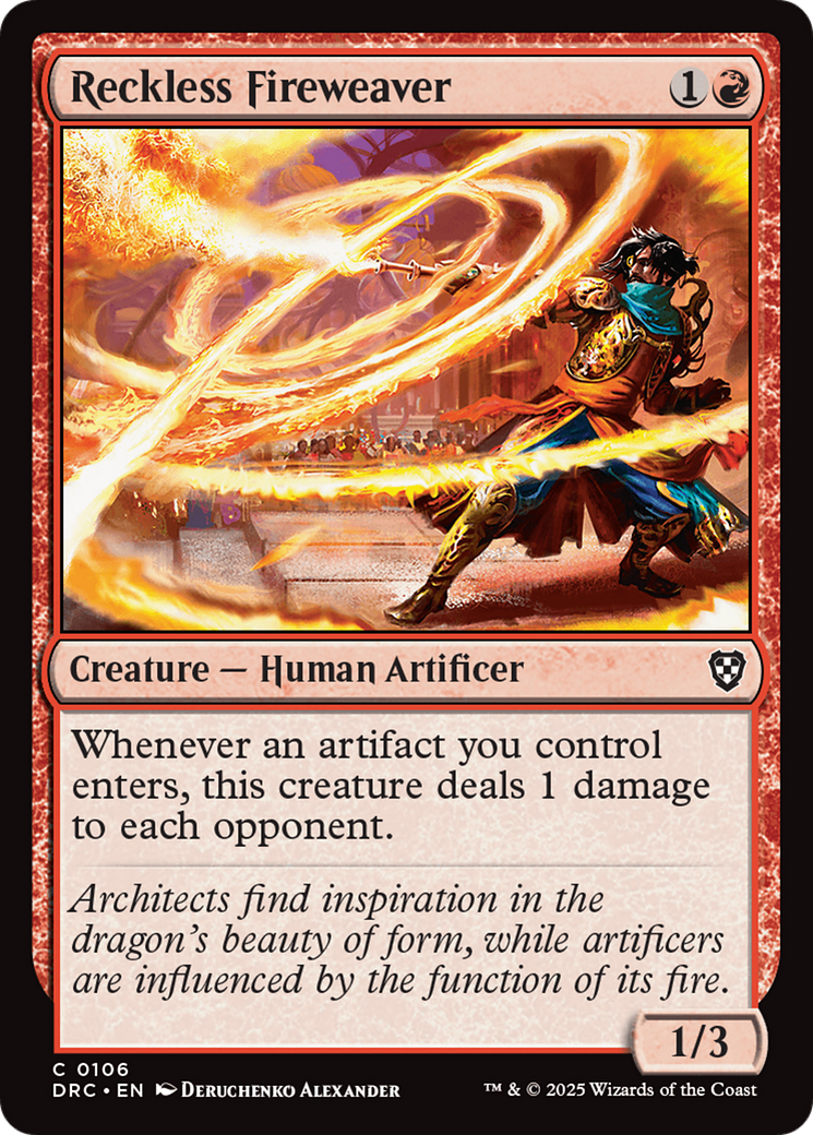 Reckless Fireweaver [Aetherdrift Commander] | Impulse Games and Hobbies