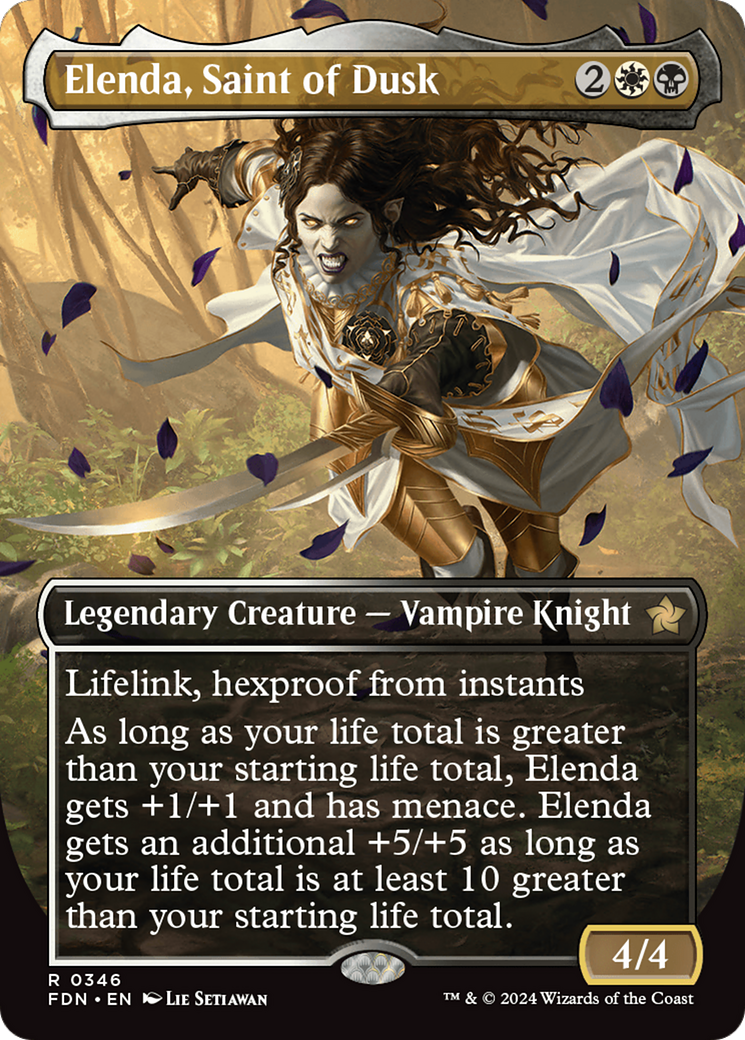 Elenda, Saint of Dusk (Borderless) [Foundations] | Impulse Games and Hobbies