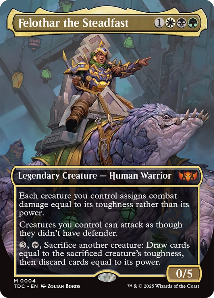 Felothar the Steadfast (Borderless) [Tarkir: Dragonstorm Commander] | Impulse Games and Hobbies