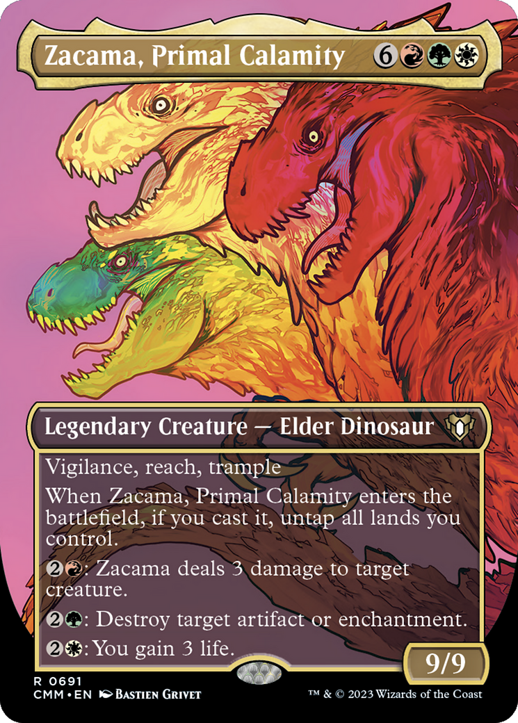 Zacama, Primal Calamity (Borderless Profile) [Commander Masters] | Impulse Games and Hobbies