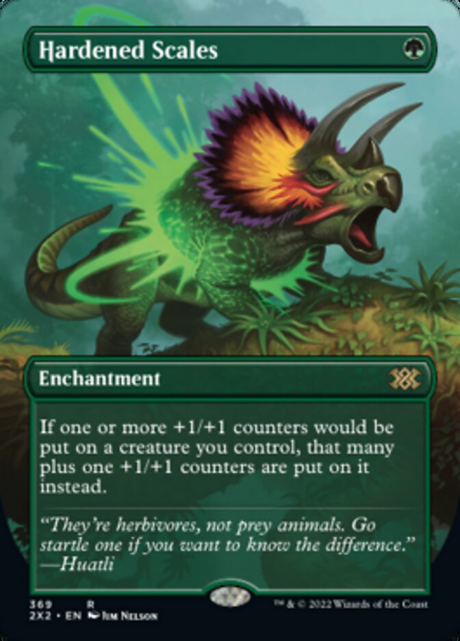 Hardened Scales (Borderless Alternate Art) [Double Masters 2022] | Impulse Games and Hobbies