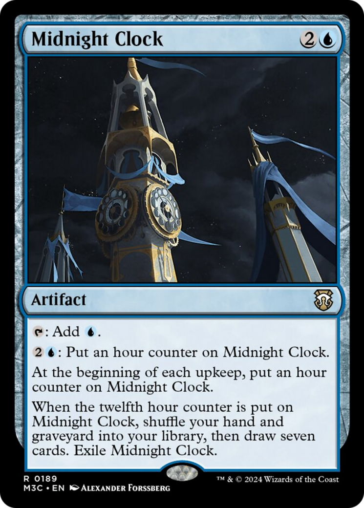 Midnight Clock (Ripple Foil) [Modern Horizons 3 Commander] | Impulse Games and Hobbies