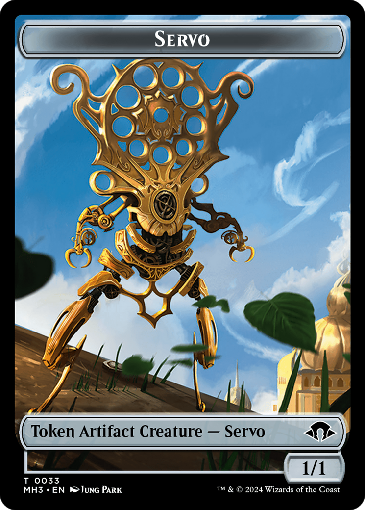 Phyrexian Myr // Servo Double-Sided Token [Modern Horizons 3 Commander Tokens] | Impulse Games and Hobbies