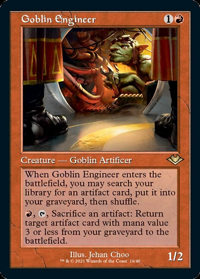 Goblin Engineer (Retro Foil Etched) [Modern Horizons] | Impulse Games and Hobbies