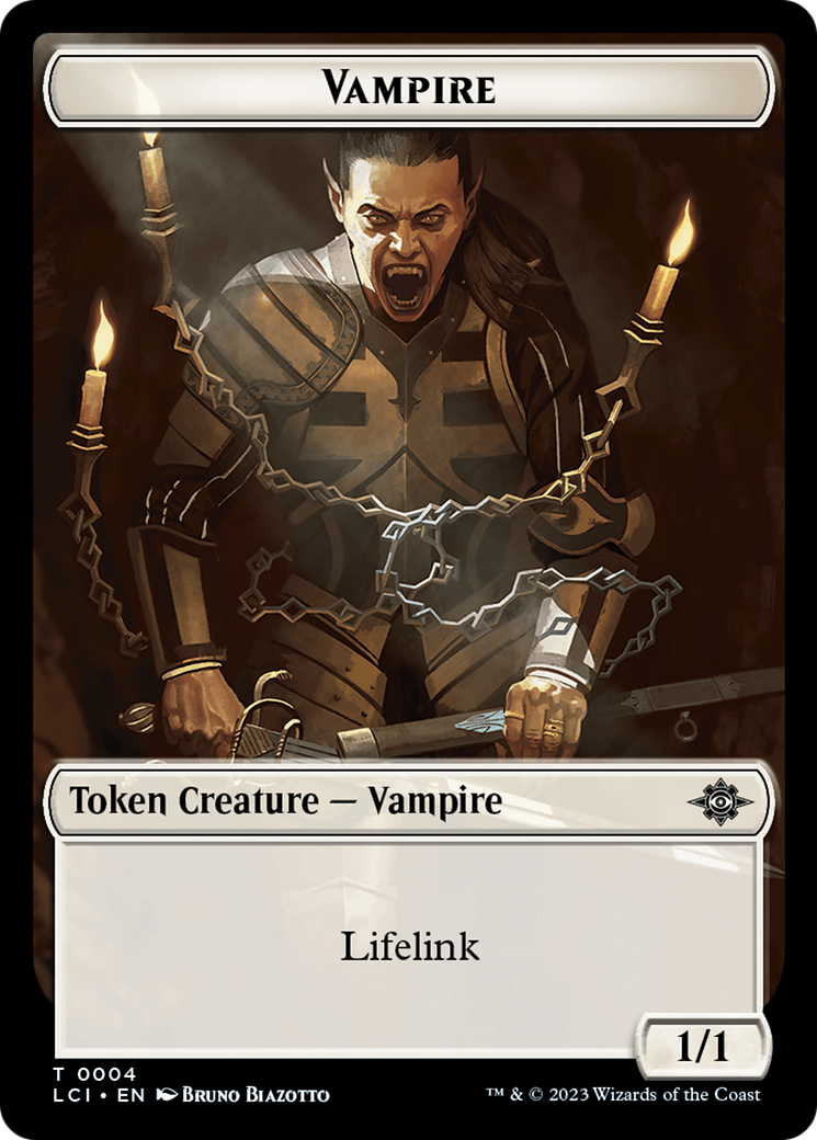 Vampire (0004) // Vampire Demon Double-Sided Token [The Lost Caverns of Ixalan Commander Tokens] | Impulse Games and Hobbies