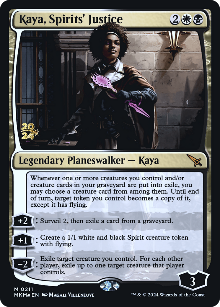 Kaya, Spirits' Justice [Murders at Karlov Manor Prerelease Promos] | Impulse Games and Hobbies