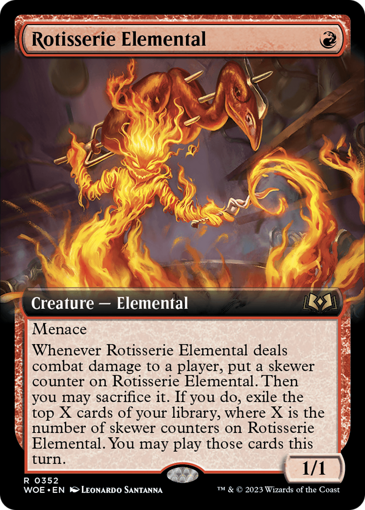 Rotisserie Elemental (Extended Art) [Wilds of Eldraine] | Impulse Games and Hobbies