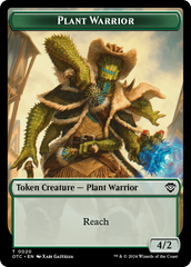 Plant Warrior // Treasure Double-Sided Token [Outlaws of Thunder Junction Commander Tokens] | Impulse Games and Hobbies