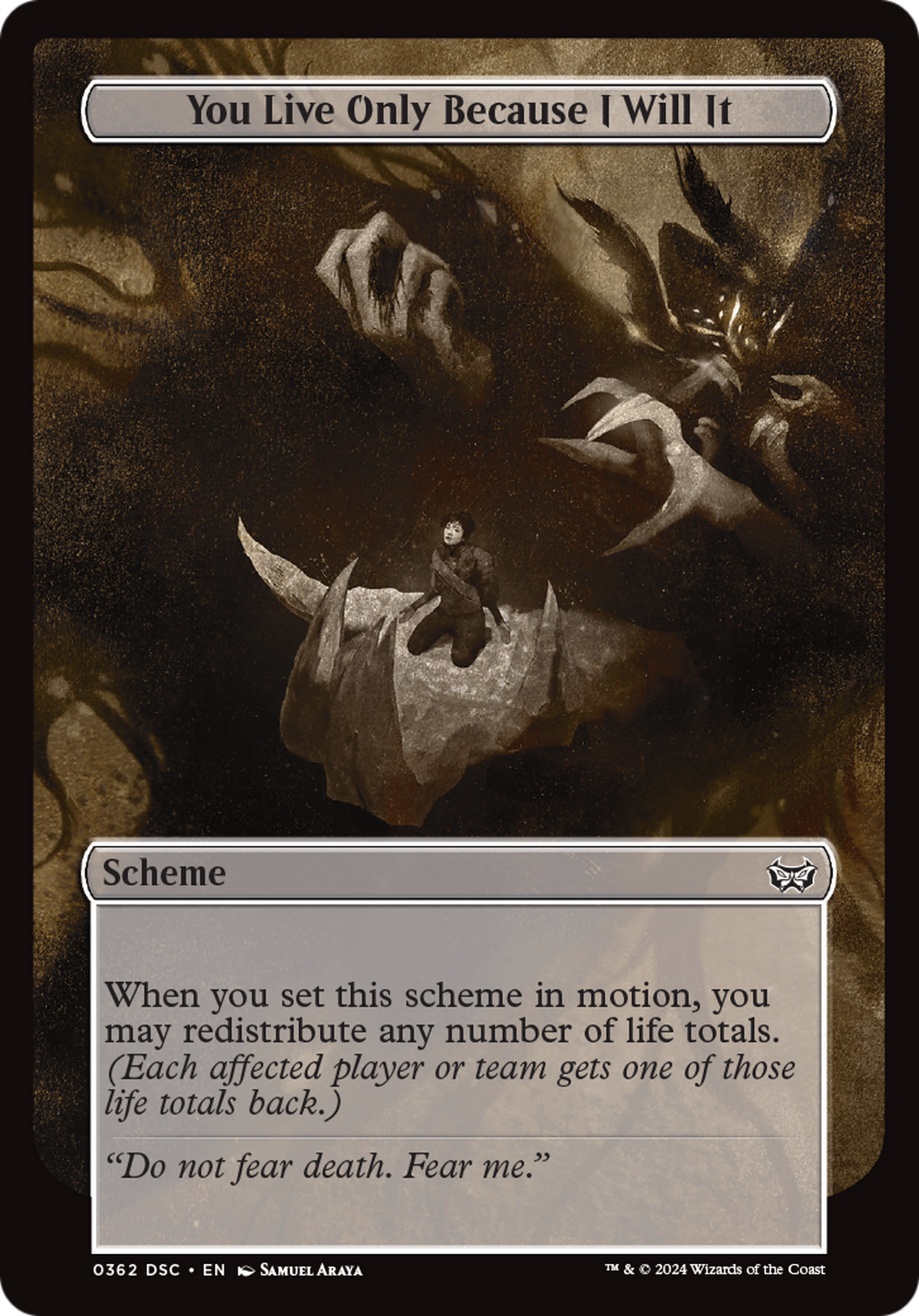 You Live Only Because I Will It (Full Art) [Duskmourn: Archenemy] | Impulse Games and Hobbies