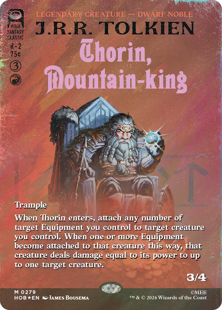 Thorin, Mountain-king (Borderless) (Surge Foil) [The Hobbit] | Impulse Games and Hobbies