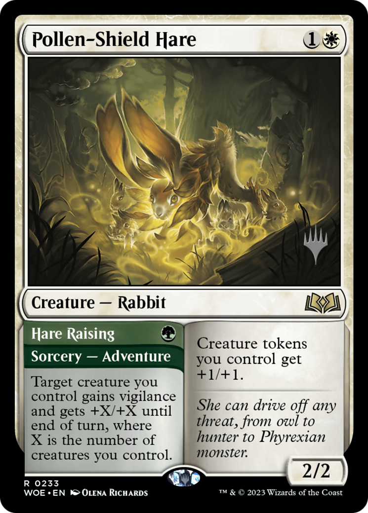 Pollen-Shield Hare // Hare Raising (Promo Pack) [Wilds of Eldraine Promos] | Impulse Games and Hobbies
