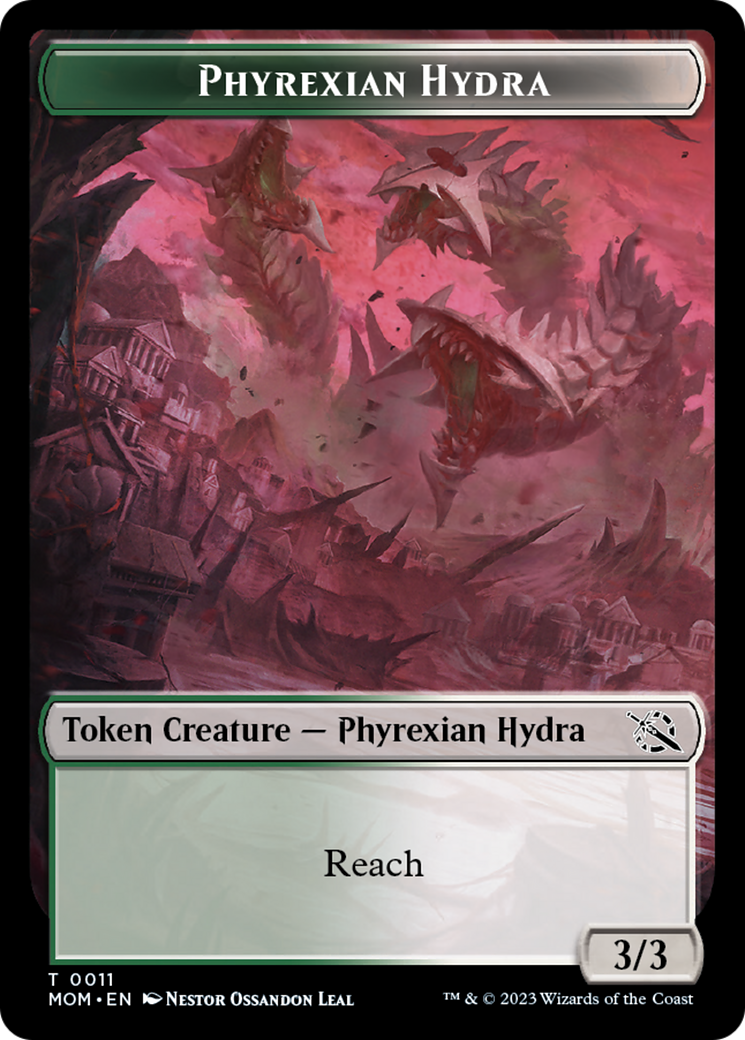 Warrior // Phyrexian Hydra (11) Double-Sided Token [March of the Machine Tokens] | Impulse Games and Hobbies