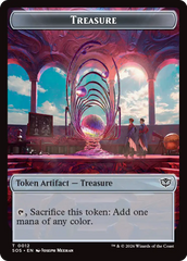 Treasure // Clue Token Double-Sided Token [Secrets of Strixhaven Tokens] | Impulse Games and Hobbies