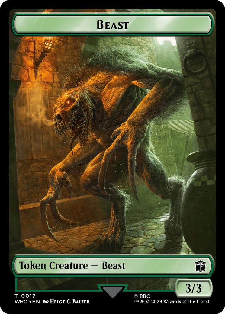 Fish // Beast Double-Sided Token [Doctor Who Tokens] | Impulse Games and Hobbies