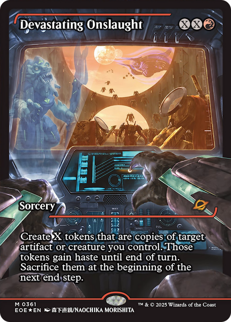 Devastating Onslaught (0361) (Showcase) [Edge of Eternities] | Impulse Games and Hobbies