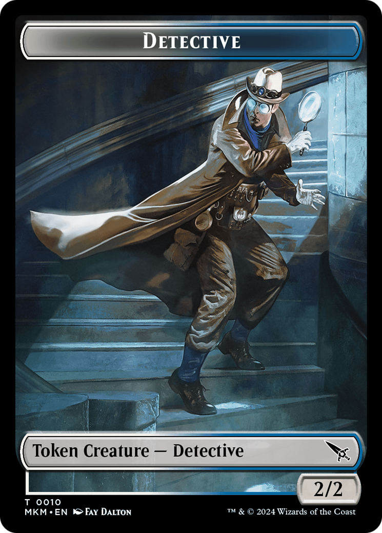 Detective // Spirit Double-Sided Token [Murders at Karlov Manor Tokens] | Impulse Games and Hobbies