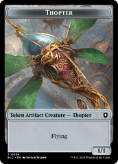 Goblin // Thopter Double-Sided Token [Bloomburrow Commander Tokens] | Impulse Games and Hobbies