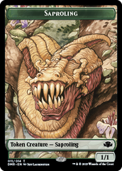 Zombie // Saproling Double-Sided Token [Dominaria Remastered Tokens] | Impulse Games and Hobbies