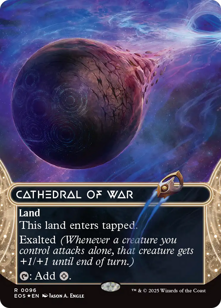 Cathedral of War (0096) (Borderless) (Galaxy Foil) [Edge of Eternities: Stellar Sights] | Impulse Games and Hobbies
