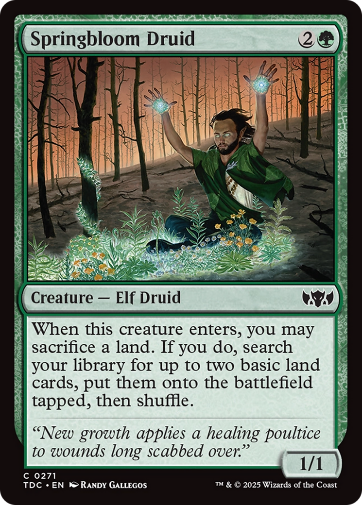 Springbloom Druid [Tarkir: Dragonstorm Commander] | Impulse Games and Hobbies