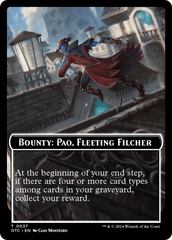 Bounty: Paq, Fleeting Filcher // Bounty Rules Double-Sided Token [Outlaws of Thunder Junction Commander Tokens] | Impulse Games and Hobbies