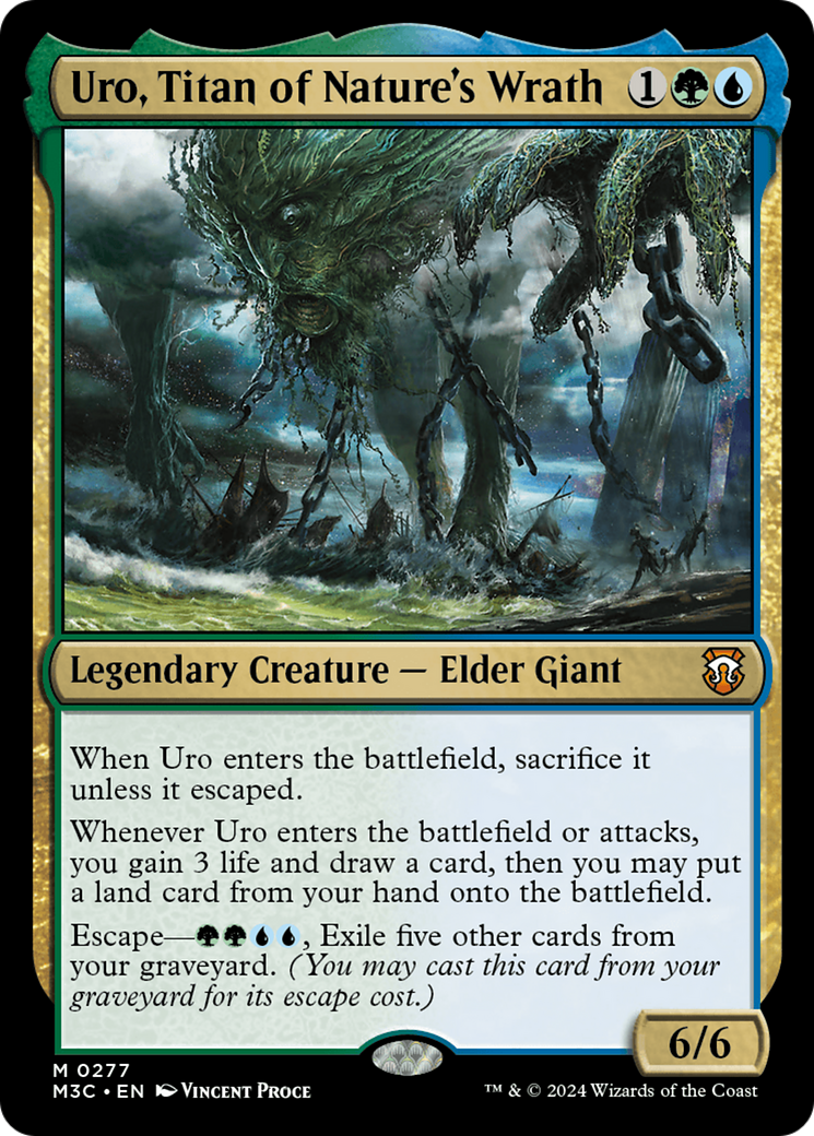 Uro, Titan of Nature's Wrath (Ripple Foil) [Modern Horizons 3 Commander] | Impulse Games and Hobbies