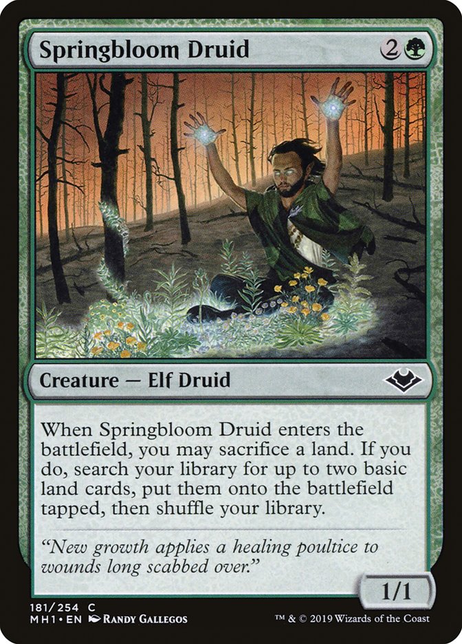 Springbloom Druid [Modern Horizons] | Impulse Games and Hobbies