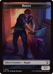 Spirit (0025) // Rogue Double-Sided Token [Secrets of Strixhaven Commander Tokens] | Impulse Games and Hobbies