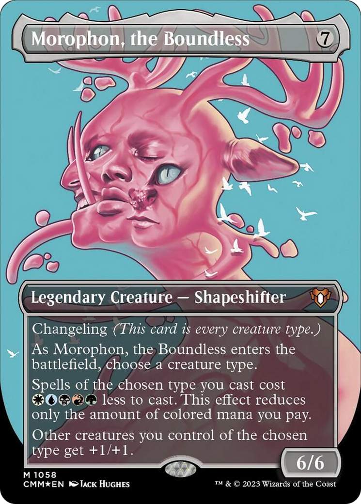 Morophon, the Boundless (Borderless Textured Foil Frame Break) [Commander Masters] | Impulse Games and Hobbies