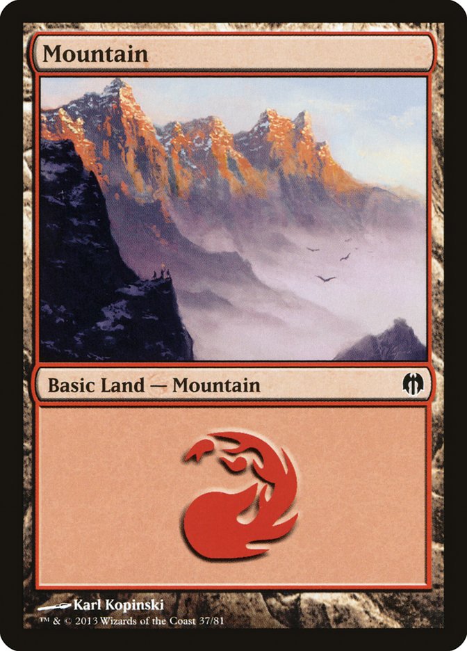 Mountain (37) [Duel Decks: Heroes vs. Monsters] | Impulse Games and Hobbies