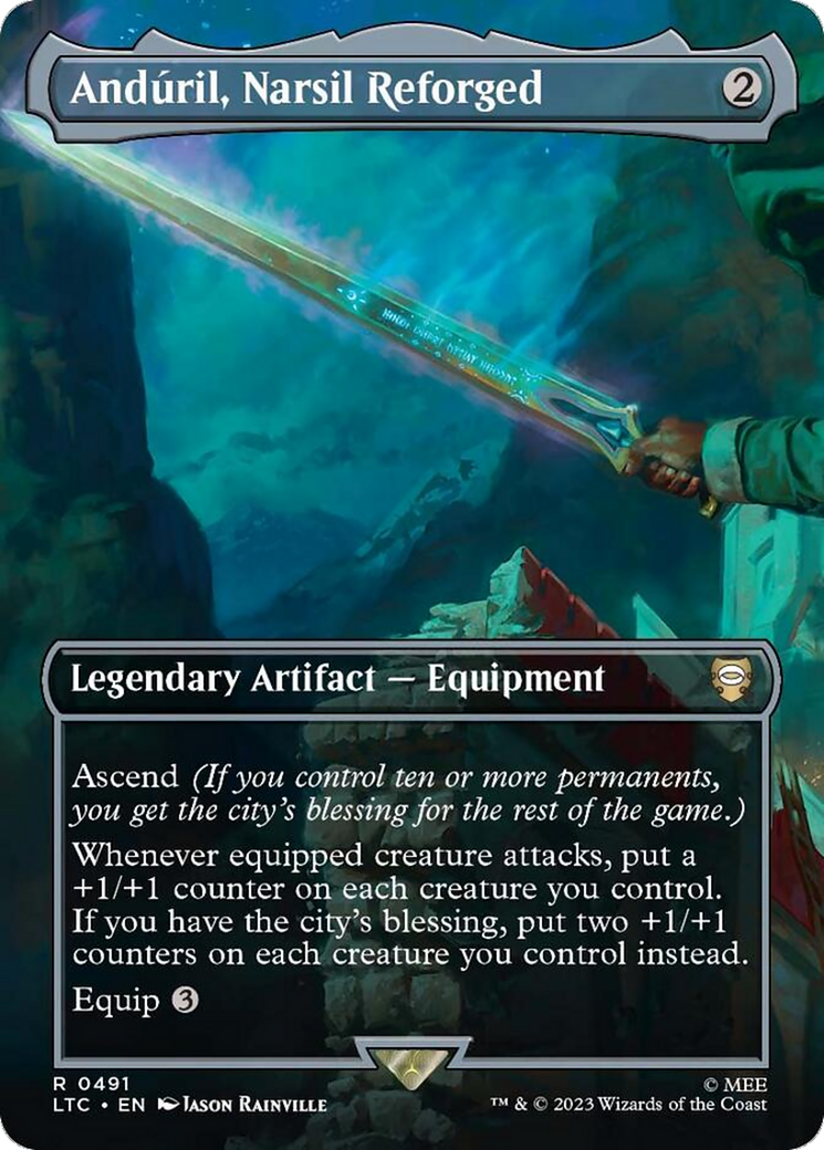 Anduril, Narsil Reforged (Borderless) [The Lord of the Rings: Tales of Middle-Earth Commander] | Impulse Games and Hobbies