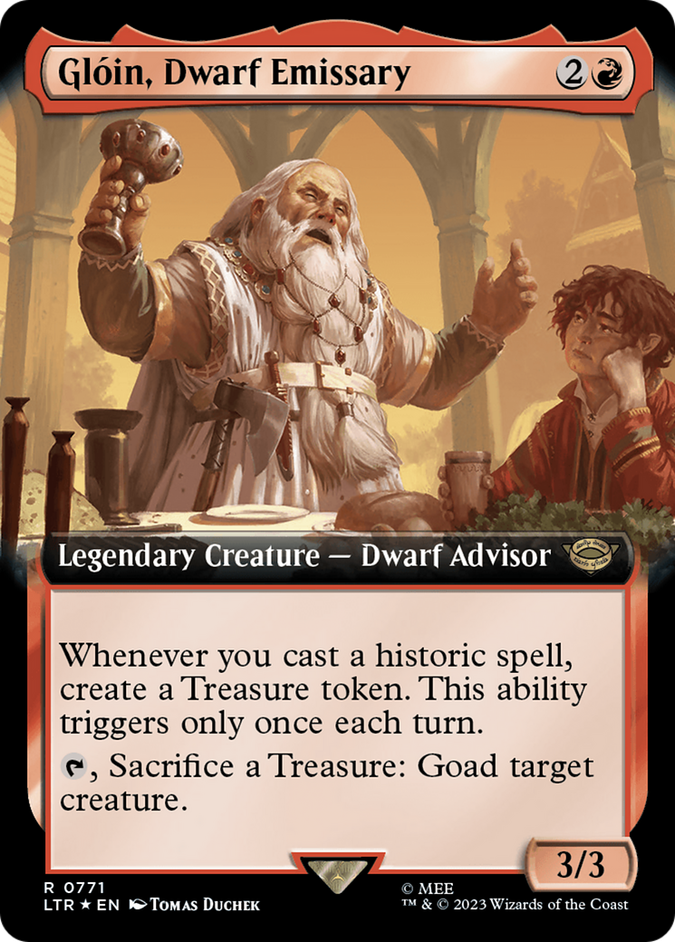 Gloin, Dwarf Emissary (Extended Art) (Surge Foil) [The Lord of the Rings: Tales of Middle-Earth] | Impulse Games and Hobbies