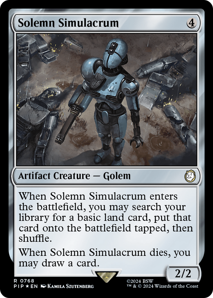 Solemn Simulacrum (Surge Foil) [Fallout] | Impulse Games and Hobbies