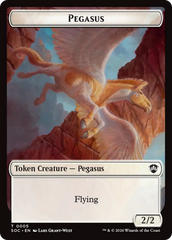 Contract // Pegasus Double-Sided Token [Secrets of Strixhaven Commander Tokens] | Impulse Games and Hobbies