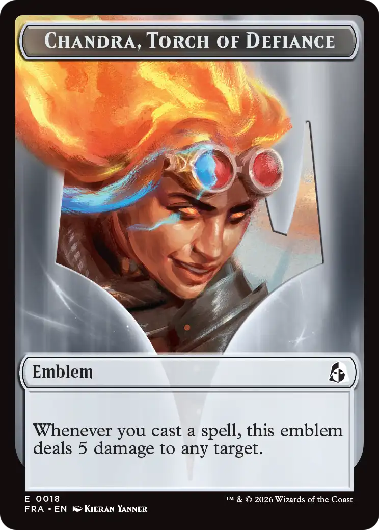 Chandra, Chill of Compliance // Chandra, Torch of Defiance Double-Sided Token [Reality Fracture Tokens] | Impulse Games and Hobbies