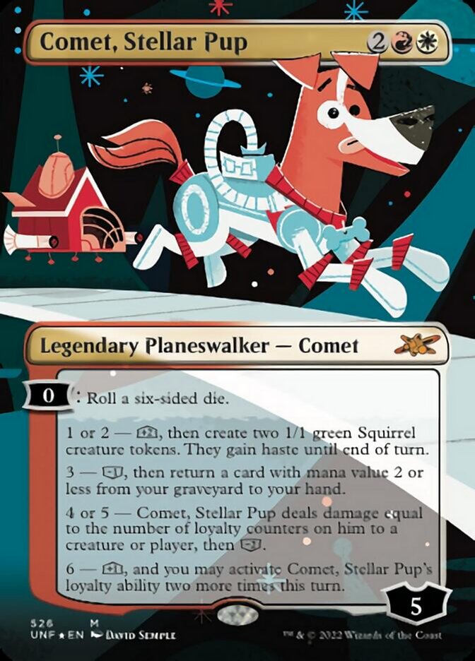 Comet, Stellar Pup (Borderless) (Galaxy Foil) [Unfinity] | Impulse Games and Hobbies